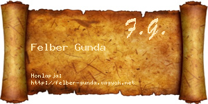 Felber Gunda névjegykártya